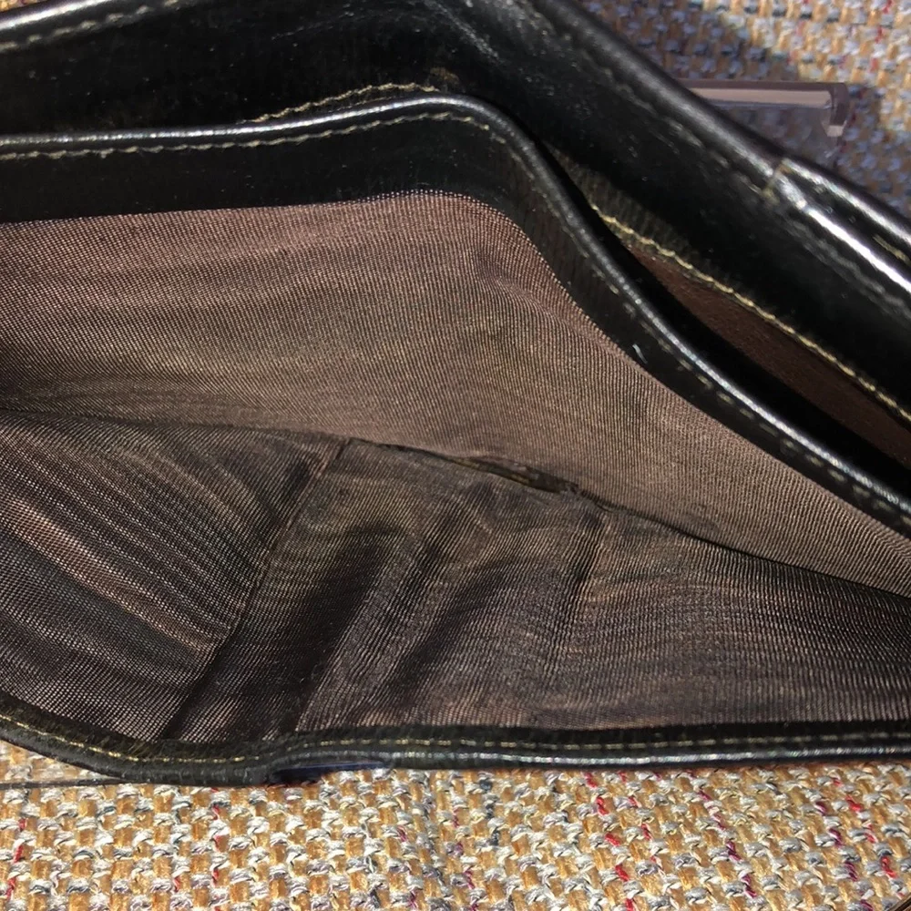 GUCCI Black Leather Jackie Trifold Wallet Vintage